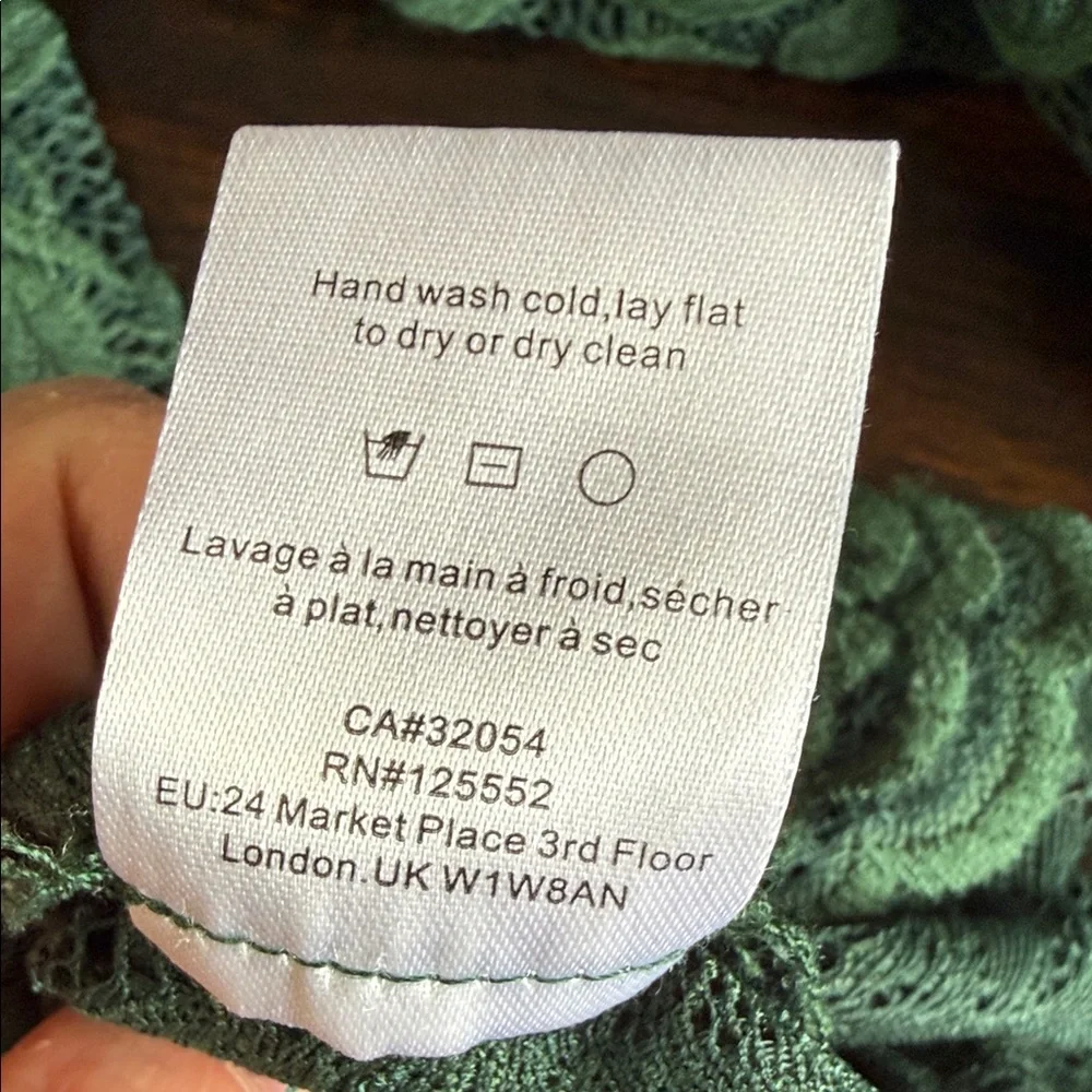 Dolan Emerald Green Lace Blouse - Picture 8 of 9